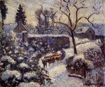  Schnee Galerie - die Wirkung von Schnee in Montfoucault 1891 Camille Pissarro